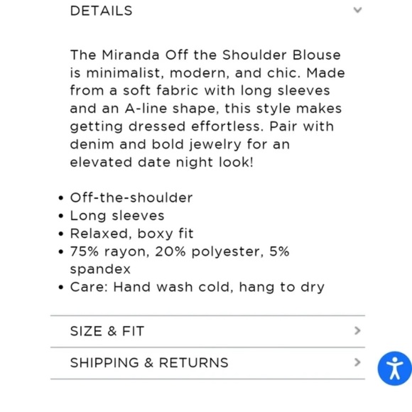 Tuckernuck Miranda Off-shoulder Top, French Blue M - Picture 5 of 12